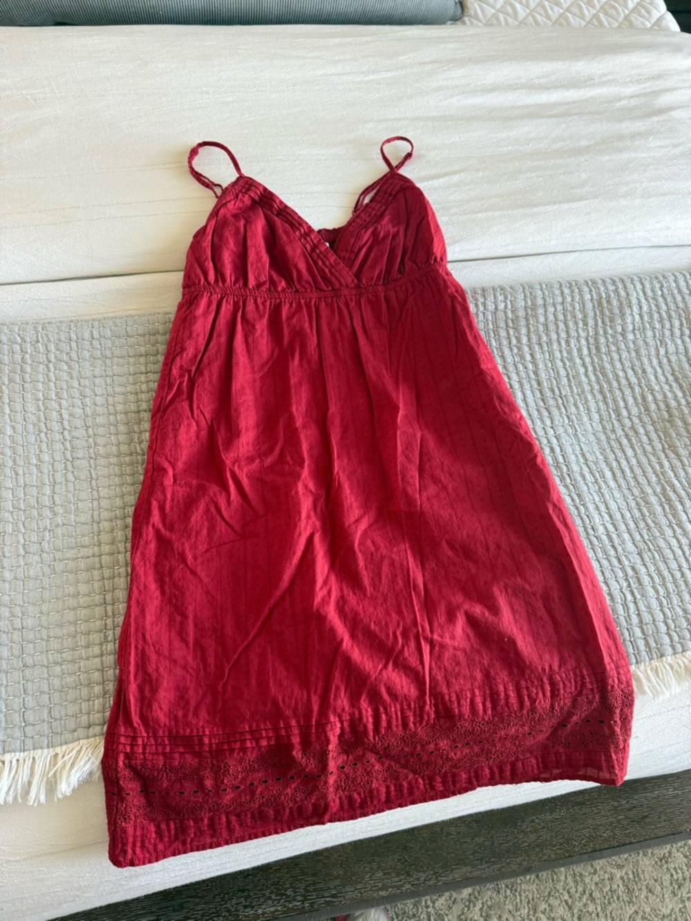 Red Lace Lined Sundress